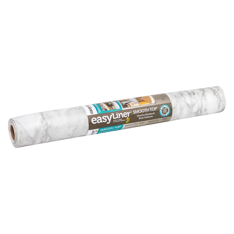 Smooth Top EasyLiner Brand Shelf Liner, Gray Marble, 20 in. x 6 ft., Multiple Sizes Available