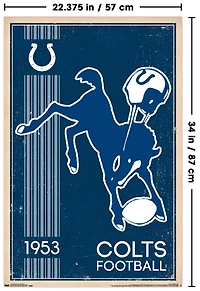 NFL Indianapolis Colts - Retro Logo 14 Wall Poster, 22.375" x 34"