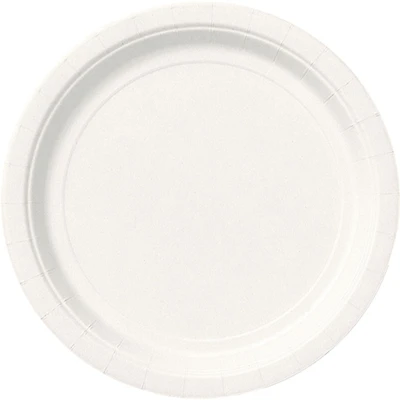 Assiettes plates rondes blanches de 9 po, 20 ct 8,625" /21,9 cm