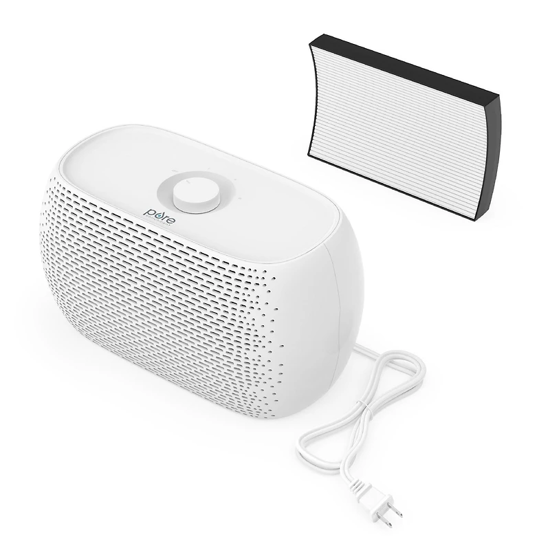 Pure Enrichment® PureZone™ Breeze Tabletop 2-in-1 Air Purifier - True HEPA Filter - Ideal for Home, Bedroom, & Office Desktop Surfaces