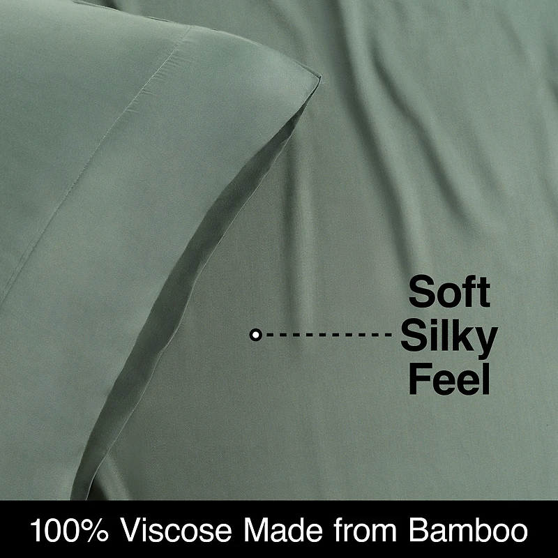 Allswell 300 Contexture doux et soyeux 4 pièces viscose de bambou Ensemble de draps