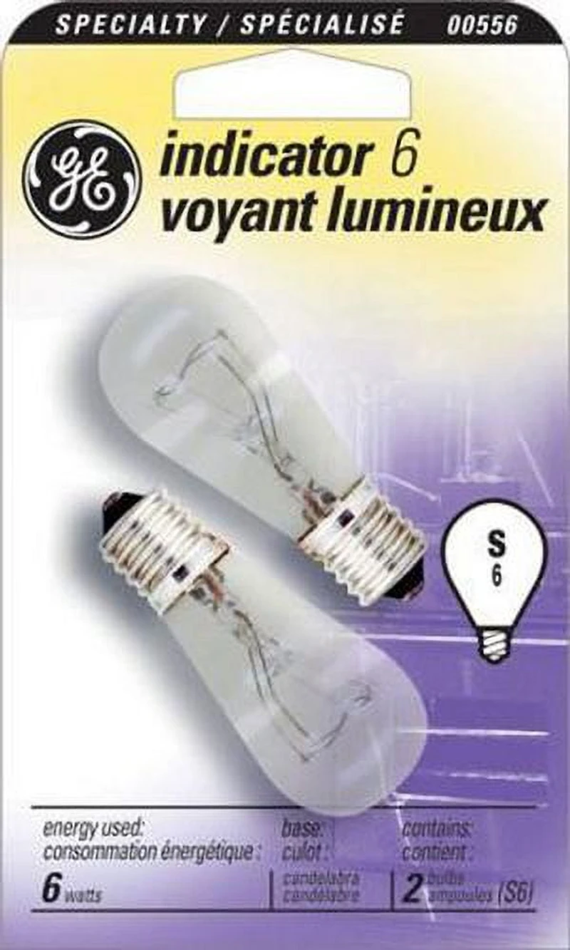 Lampe d’électroménager S6 GE 6 W – paquet de 2