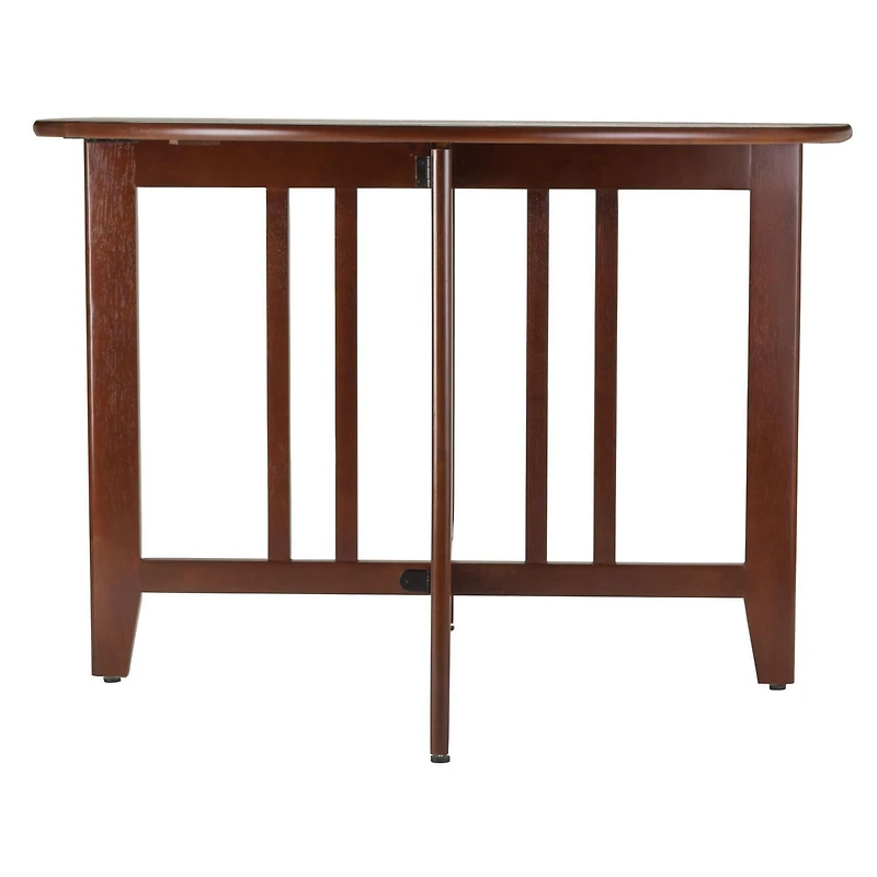 Alamo Double drop leaf round table in Walnut Finish - 94142