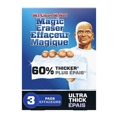 Éponge Effaceur magique M. Net, nettoyant tout usage, Ultra épais, récurant nettoyant longue durée, ultra épais