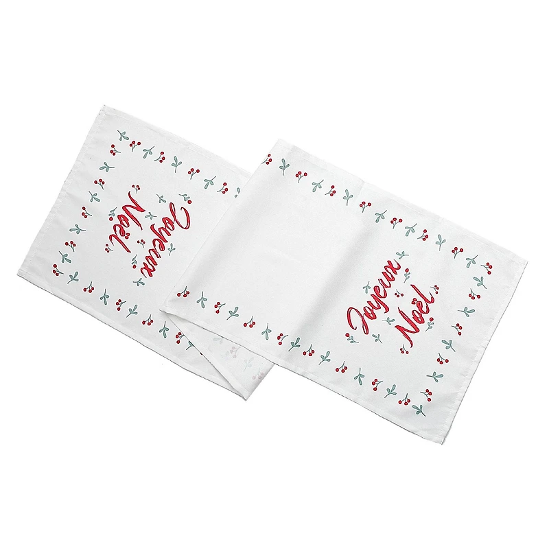 Holly Berries Border Table Runner (Joyeuux Noel)