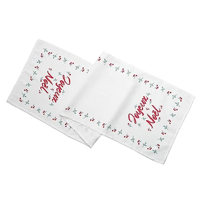 Holly Berries Border Table Runner (Joyeuux Noel)