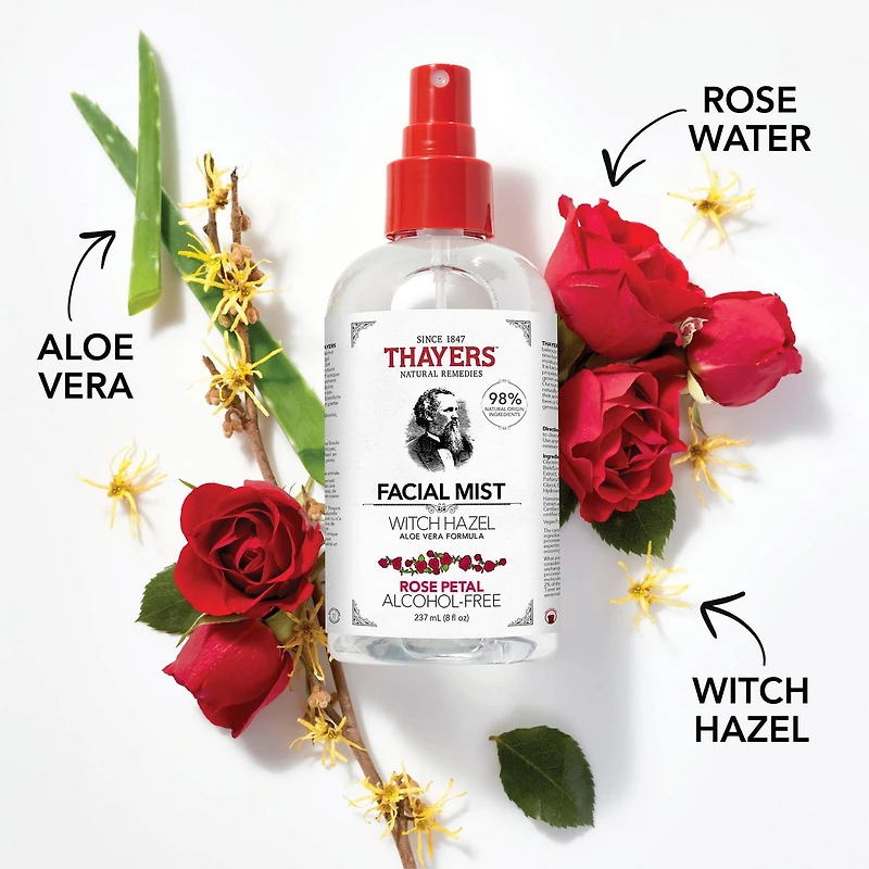 Thayers Rose Petal Facial Mist, Alcohol-Free Facial Mist