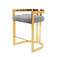 Canadian Lynda Pub Chair Grey Gold
