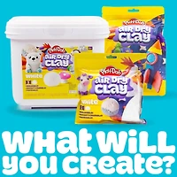 Seau de pâtes à modeler séchant à l’air de la marque Play-Doh, lot de 5 pâtes blanches PLAYDOH 40OZ BLANC