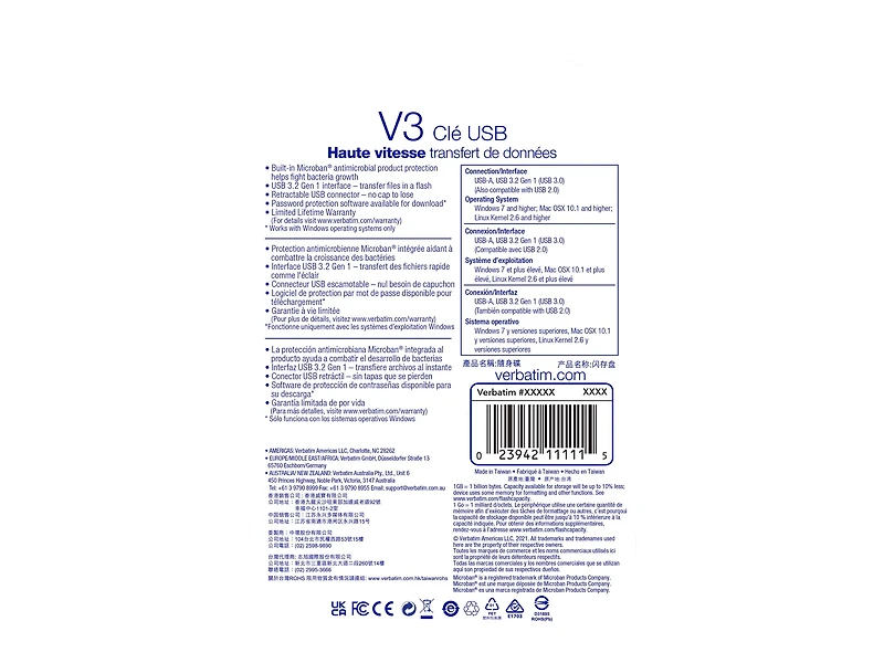 Verbatim 64gb Store ‘n’ Go V3 USB Drive
