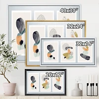 Designart Minimalistic Compostion of Organic Shapes I FLOAT FRAME WALL ART