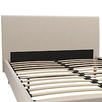 Lit rembourré Daphne de Mr. Kate, deux (2) places, velours blanc