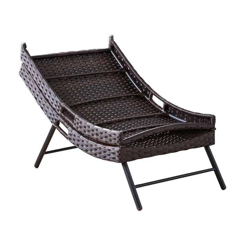 Chaise longue pliante en osier Belmont de hometrends