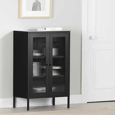 Storage Cabinet with Glass Doors from the collection Eddison South Shore
