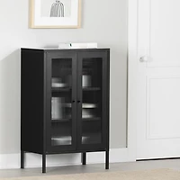 Storage Cabinet with Glass Doors from the collection Eddison South Shore