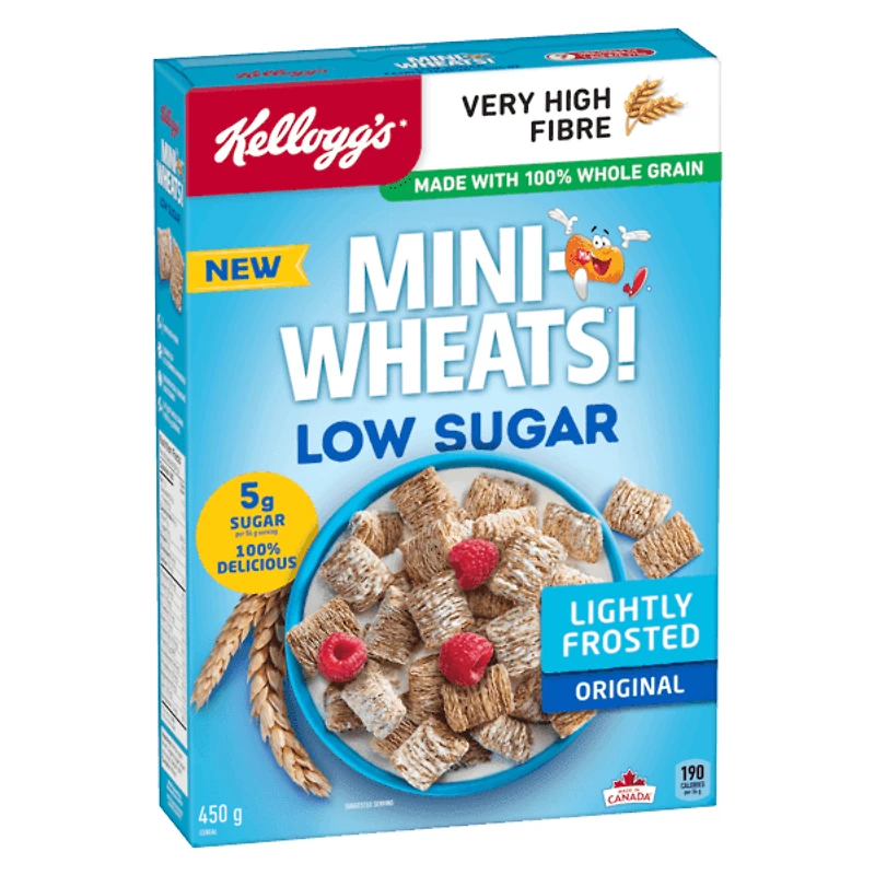Kellogg's® Mini-Wheats® Low Sugar Cereal 450g, Mini Wheats Low Sugar Cereal 450Gx12