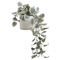 Bouclair plante artificielle dans un pot en céramique blanc