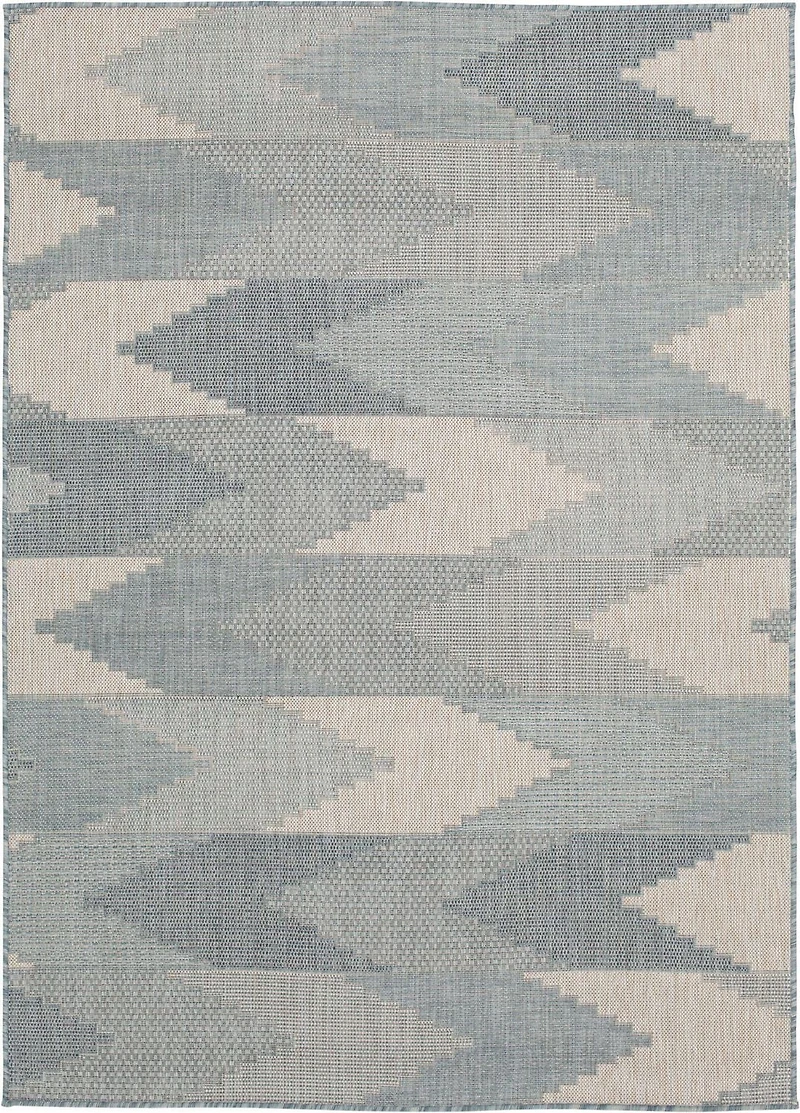 Hayweld Grey and Blue Indoor/Outdoor 8' x 10' Area Rug