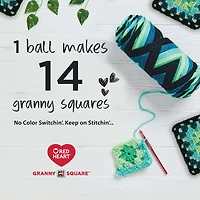 Red Heart All In One Granny Square Fil (250g/8.8oz) Red Heart Granny Square 250g