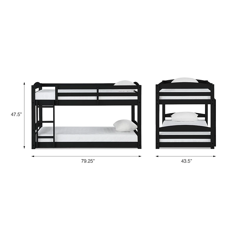 DHP Sierra Transitional Twin Bunk Beds for Kids