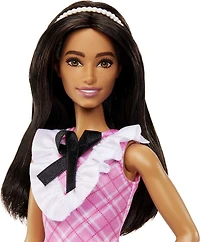 Barbie Fashionistas Doll #209 with Black Hair and a Plaid Dress, Ages 3+