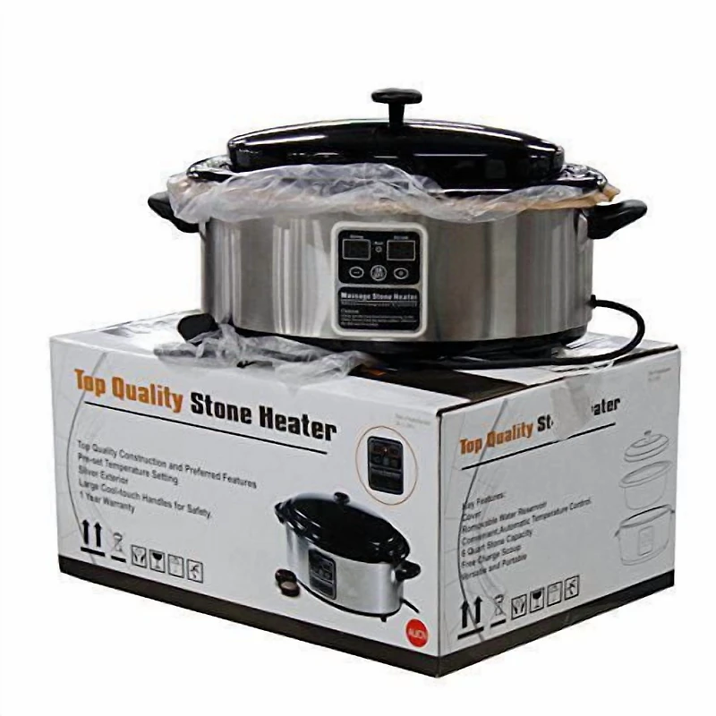 Master Massage Hot Stone Chauffe-eau grand 6 Litres pour le traitement thermique – Simple d'utilisation unité de contrôle numérique et affichage de la température avec louche