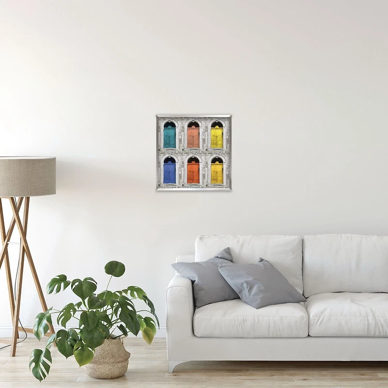 Artissimo Designs - Toile imprimée à six portes encadrées - 31.25W x 31.25H x 2D