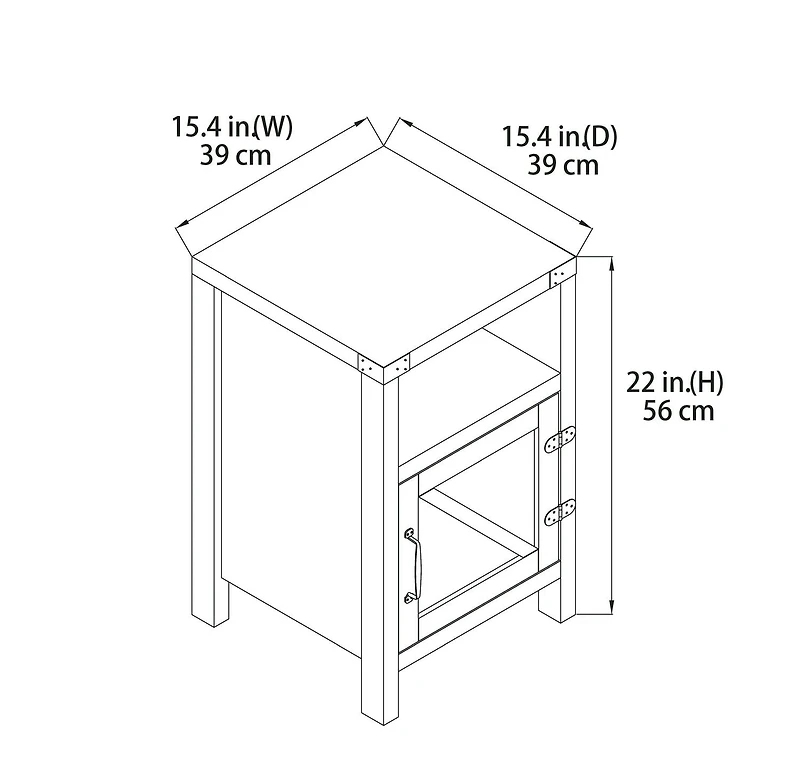 END TABLE-RUSTIC OAK, END TABLE