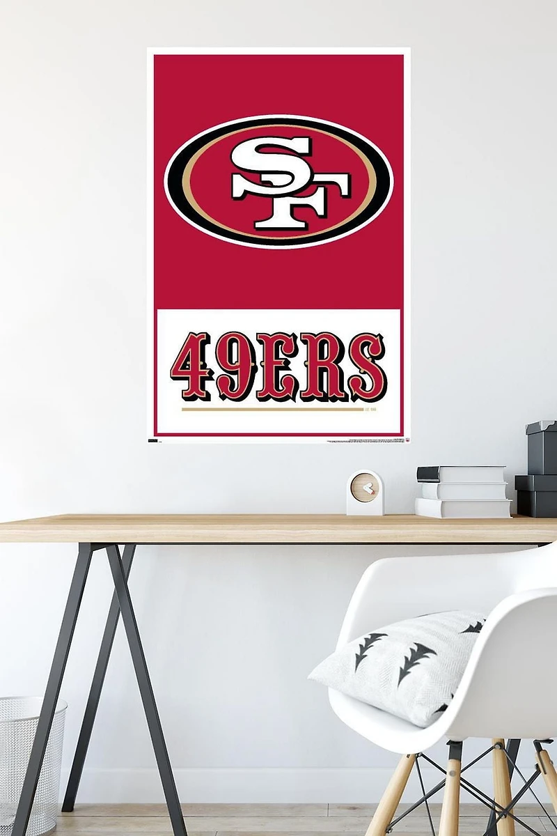 NFL San Francisco 49ers - Logo 21 Wall Poster, 22.375" x 34" Framed