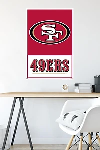 NFL San Francisco 49ers - Logo 21 Wall Poster, 22.375" x 34" Framed