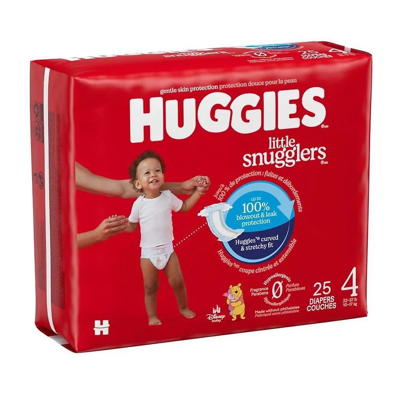 HUGGIES Little Snugglers Couches, Emballage Econo, Taille 1-6, 108-198 Unités Taille 1-6 | 108-150 Unités