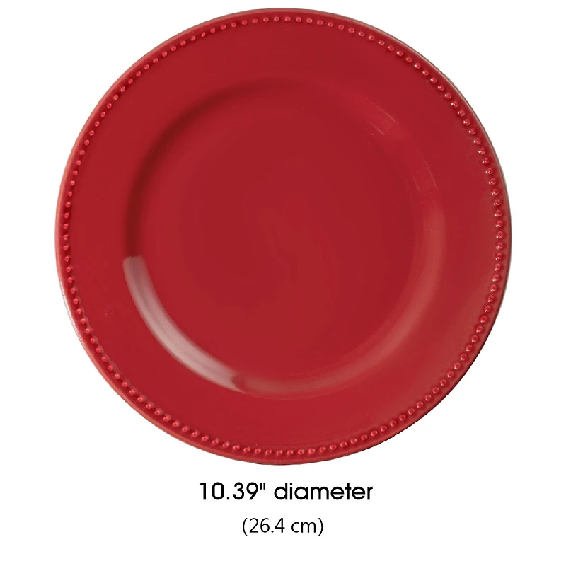 Mainstays Stonerware Brynn assiette rouge 10,39 pouces