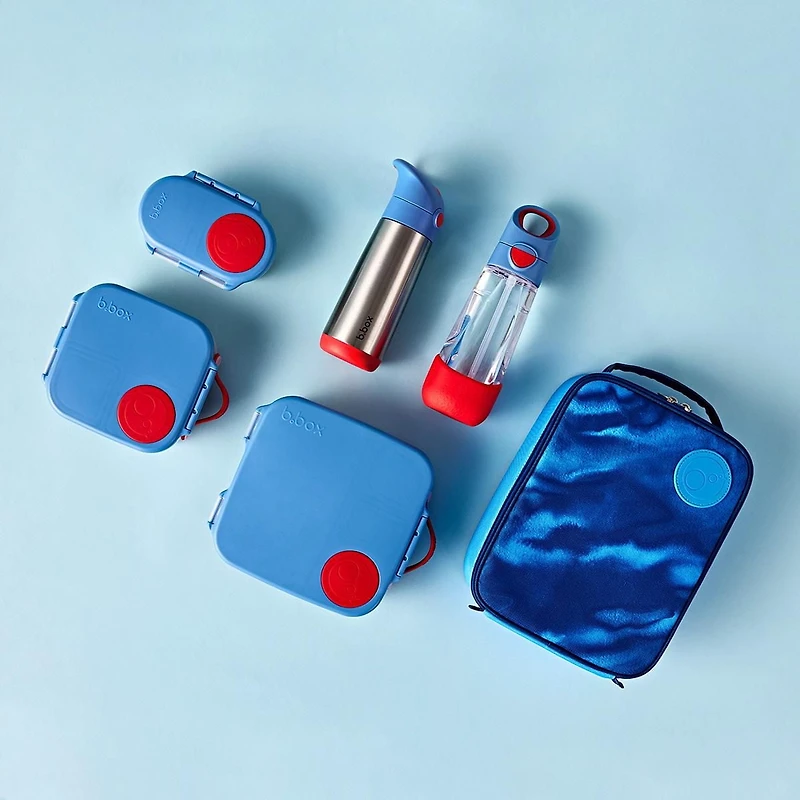 b.box - Bouteille d'eau isotherme de 16,9 oz : garde les boissons froides jusqu'à 15 heures, chaudes jusqu'à 8 heures. Bouteille d'eau pour enfants en acier inoxydable à triple paroi. Passe au lave-va