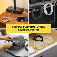 Câble tressé de recharge magnétique 60 watts USB-C à USB-C Strikeline CCBM6WT-SP Scosche 1,8 m, blanc (FRENCH) GOI F&B - Item Short Description