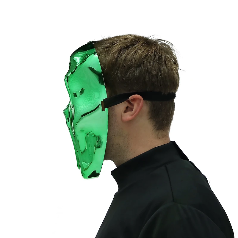 Green Loud Ghost Mask for Adults, Plastic, Unisex, Halloween Costume Accessory for Adults, by Way to Celebrate