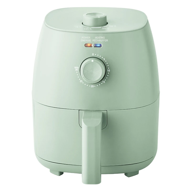 Mainstays 2.2 Quart Compact Air Fryer, Non-Stick, Dishwasher Safe, 1150W, Black