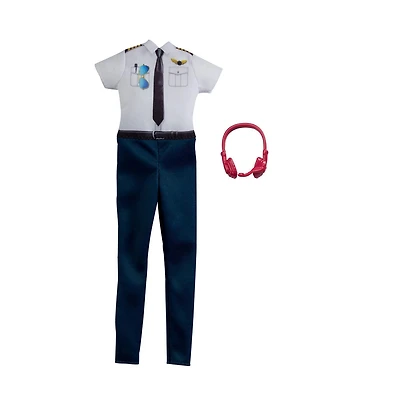 ​Barbie Fashion Pack, Career Pilot Doll Clothes for Barbie with 1 Pilot Uniform & 1 Headset