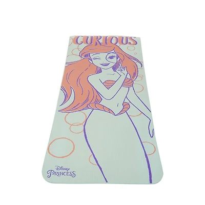 Tapis d’exercice 10 mm imprimé Ariel de Disney – 61 cm x 152,4 cm – Bleu/rouge