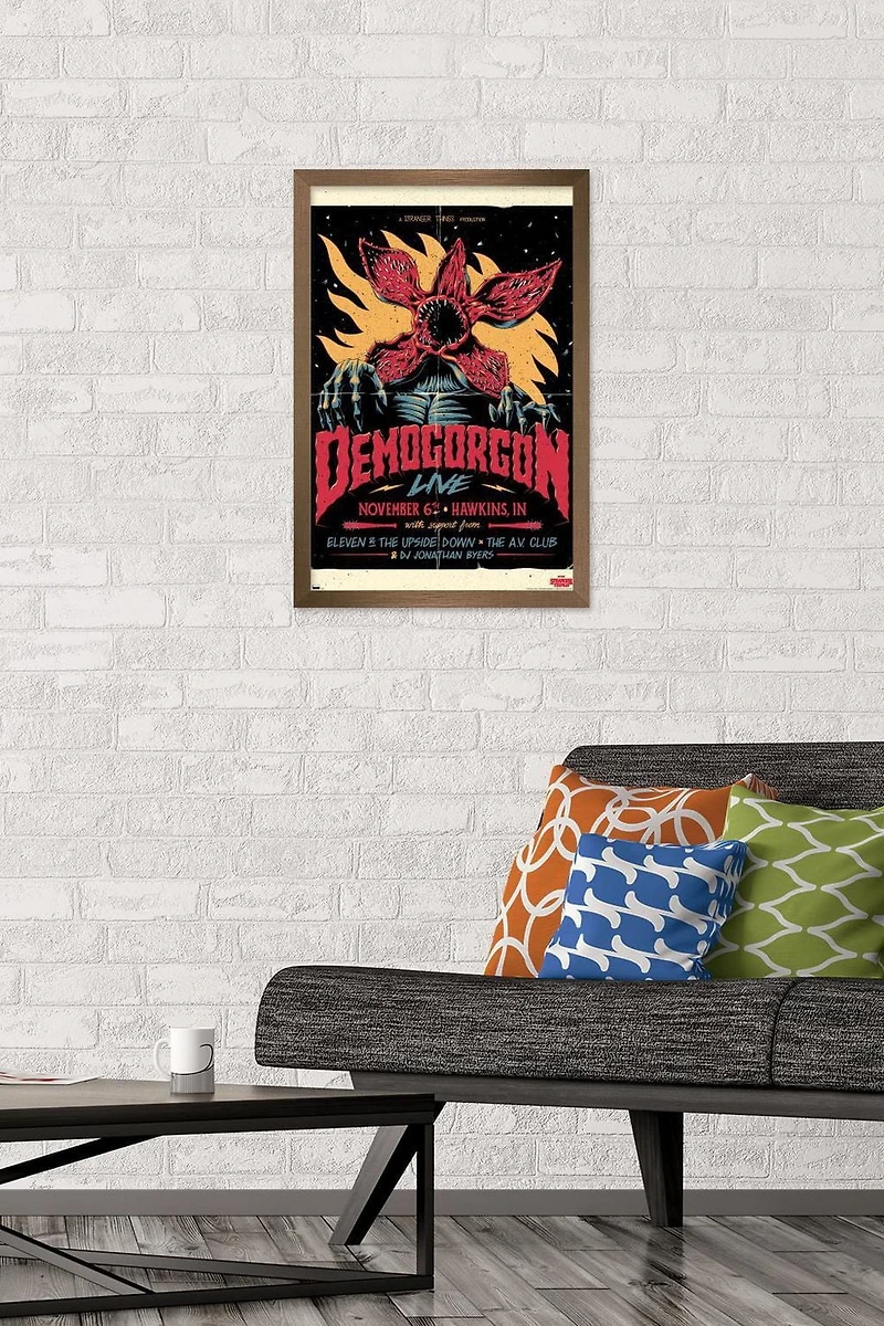 Netflix Stranger Things - Demogorgon Live Wall Poster, 22.375" x 34" Framed