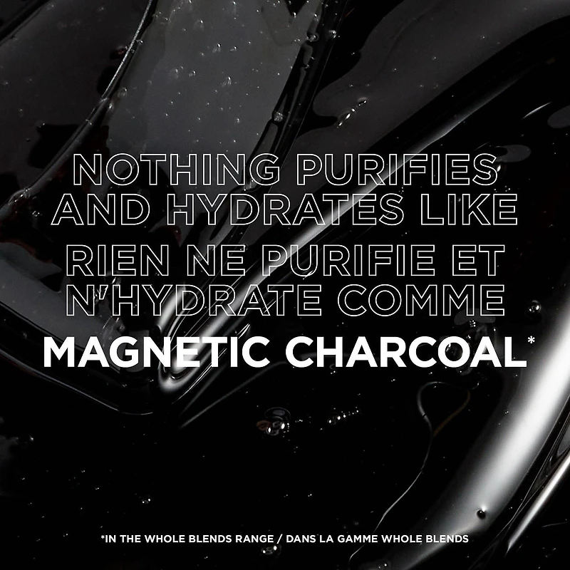Garnier Whole Blends Magnetic Charcoal Purifying Conditioner for Greasy Scalp, Hydrates Dry Ends for Up to 48-Hours, with Charcoal