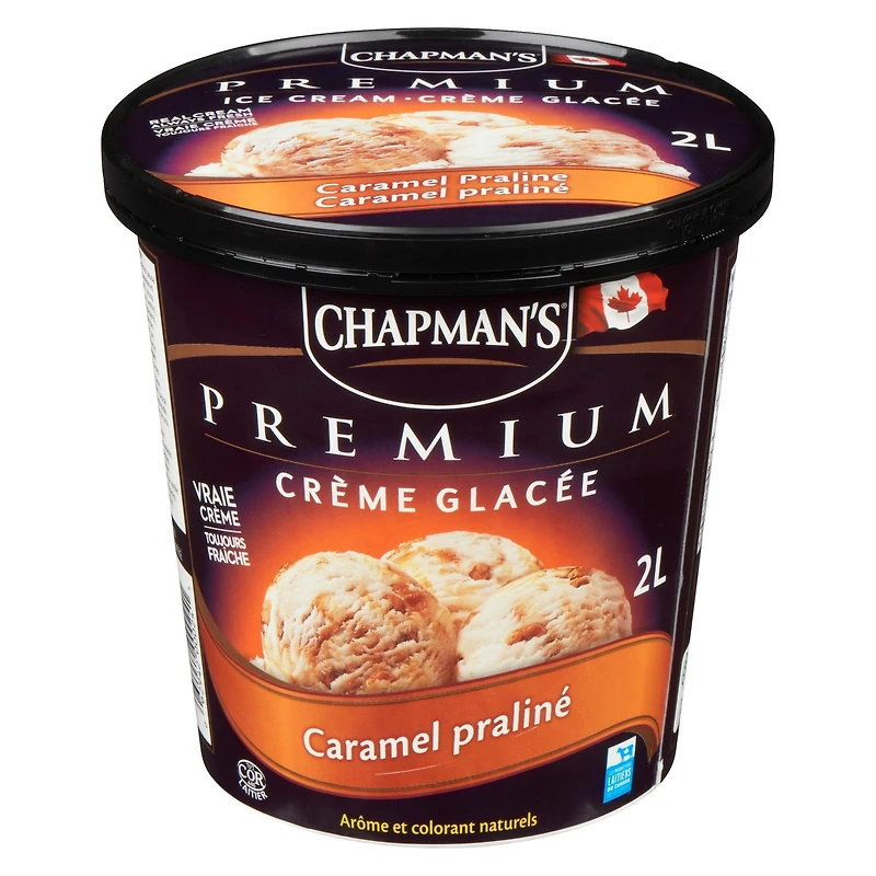 Chapman's Premium Caramel Praline Ice Cream dans une tub 2L