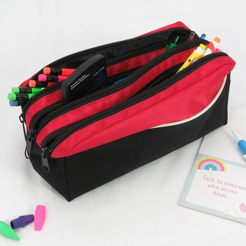 Pen+Gear 3 Zipper Pencil Pouch