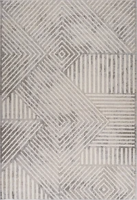 Tapis d'intérieur moderne Branch Jules, gris beige, géométrique - Salon, chambre, salle à manger et cuisine