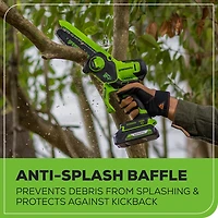 Greenworks 24V 6" Brushless Pruner Saw, 2.0Ah Battery and Charger Included