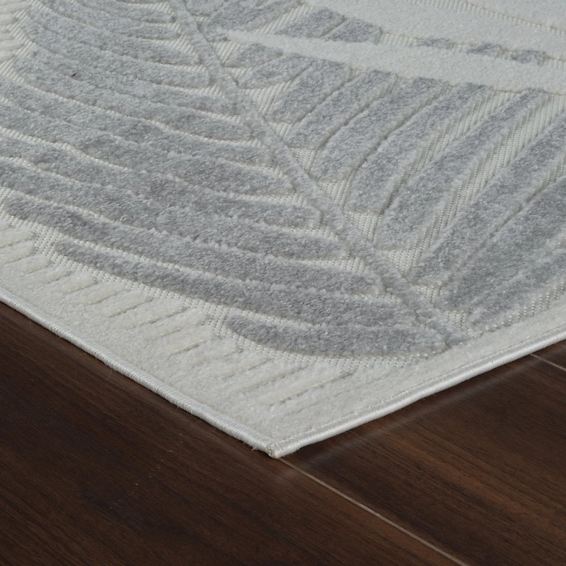 Rug Branch Alfombra Abstract Indoor Outdoor Area Rug, Cream Beige, Floral - Living Room, Bedroom, Dining Room, and Kitchen