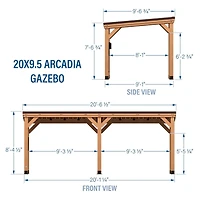Backyard Discovery 20' X 9.5' Arcadia Slope Roof Gazebo