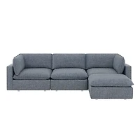 Better Homes & Gardens Weston 107.5" Cloud Modular Sectional Sofa, Blue
