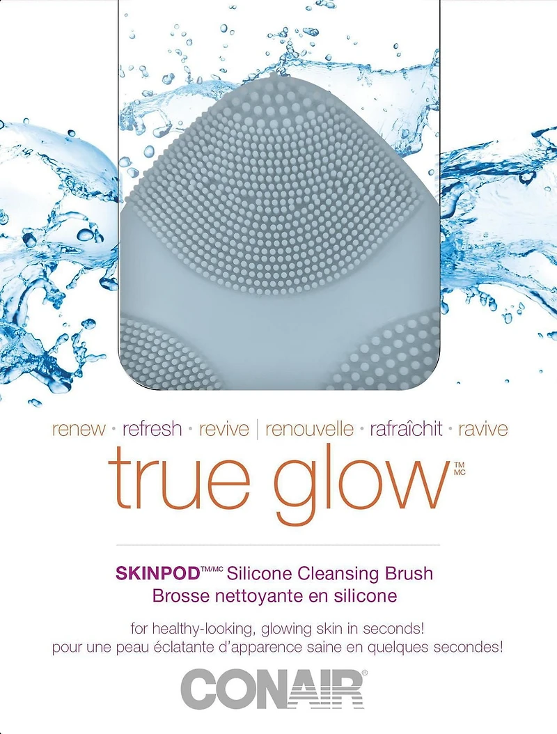 True Glow® SKINPOD™ silicone cleansing brush