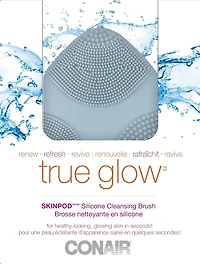 True Glow® SKINPOD™ silicone cleansing brush