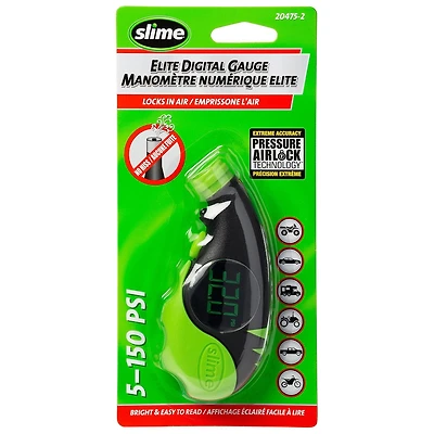 Manomètre numérique pour pneus élite Slime 5-150 PSI
